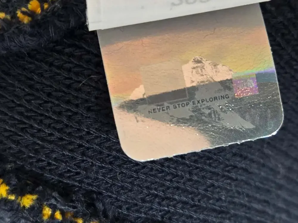 The North Face Heritage Ski Tuke Beanie Navy Yellow Pom Pom Hat